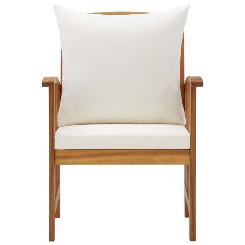 Garden Chairs with Cushions 2pcs Solid Acacia Wood - Image 3