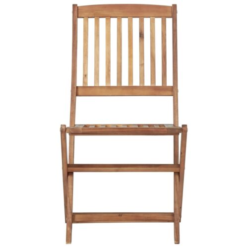 Folding Garden Chairs 6pcs with Cushions Solid Acacia Wood - Image 5
