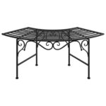 Tree Bench 113cm Black Steel