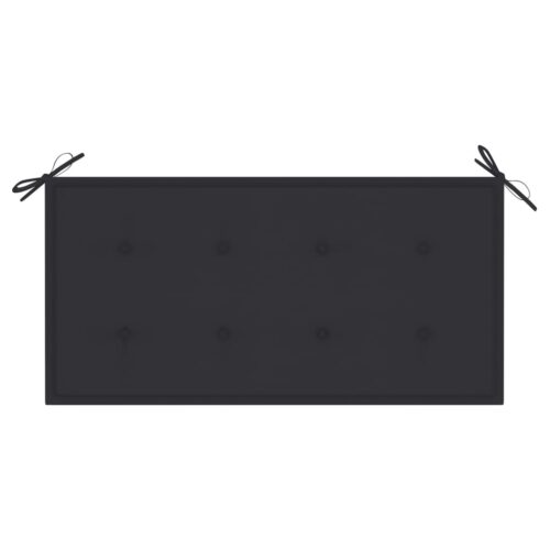Garden Bench with Anthracite Cushion 112cm Solid Teak Wood - Image 7