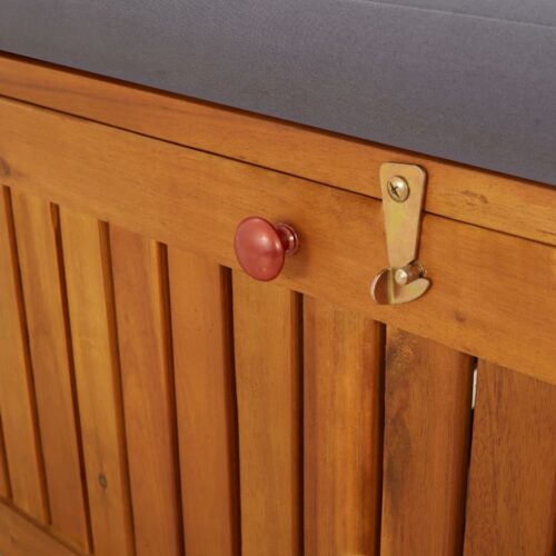 Storage Bench with Cushion 148cm Solid Wood Acacia - Image 8
