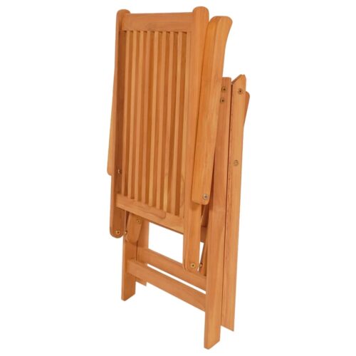 Garden Chairs 4pcs with Anthracite Cushions Solid Teak Wood - Image 5