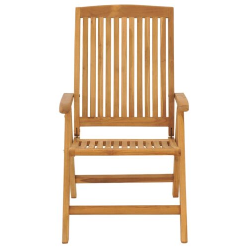 Reclining Garden Chairs with Cushions 4pcs Solid Wood Teak - Image 5