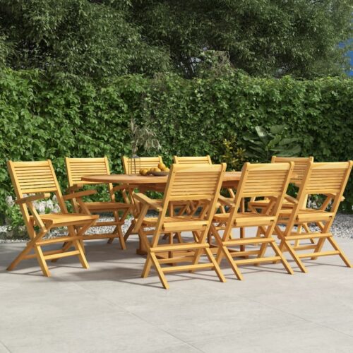 Folding Garden Chairs 8pcs 55x62x90cm Solid Wood Teak - Image 6