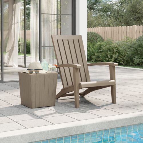 Garden Adirondack Chair Brown Polypropylene - Image 2