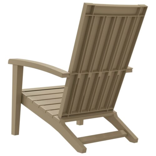 Garden Adirondack Chair Brown Polypropylene - Image 5