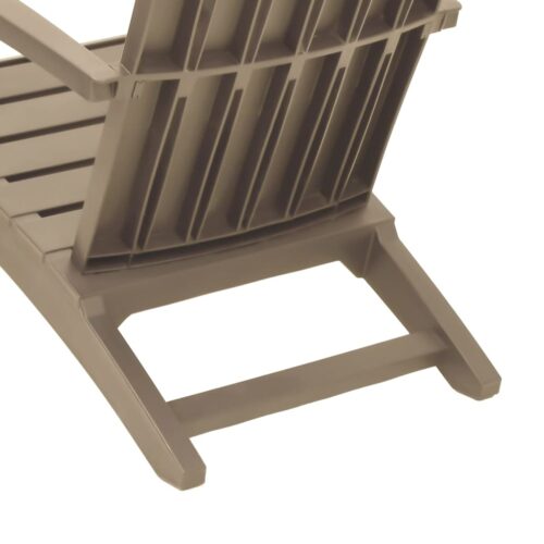 Garden Adirondack Chair Brown Polypropylene - Image 7