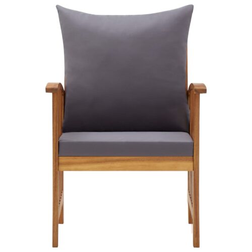 Garden Chairs with Cushions 2pcs Solid Acacia Wood - Image 3