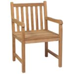 Garden Chairs 4pcs with Cream Cushions Solid Teak Wood