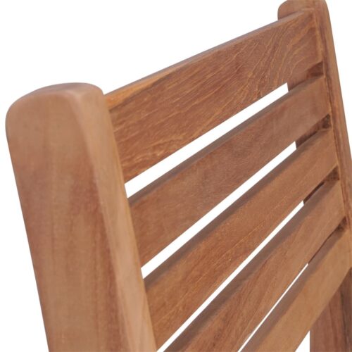 Stackable Garden Chairs with Cushions 8pcs Solid Teak Wood - Image 6