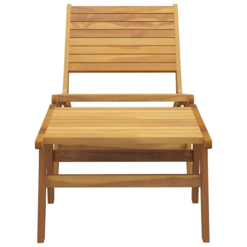 Garden Chair with Footrest Solid Wood Teak - Image 3