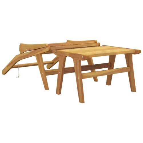 Garden Chair with Footrest Solid Wood Teak - Image 5