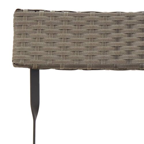 Folding Bistro Chairs 4pcs Grey Poly Rattan Steel - Image 8