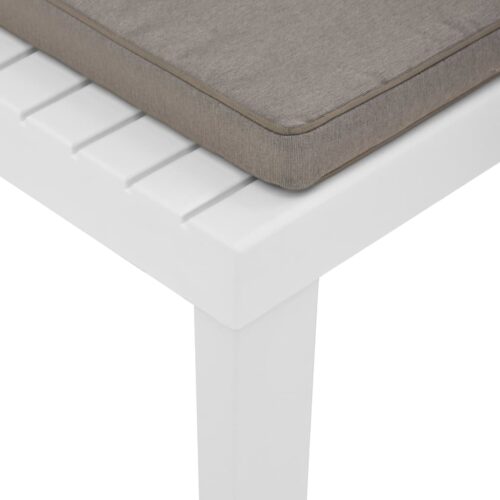 Garden Lounge Chairs with Cushions 2pcs Plastic White - Image 7