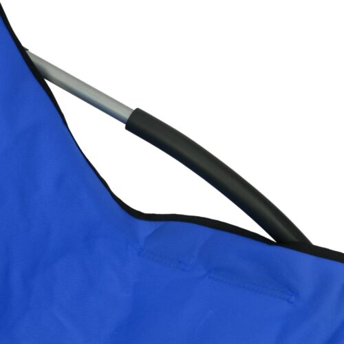 Folding Beach Chairs 2pcs Blue Fabric - Image 7