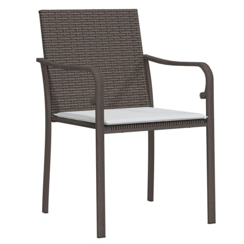 Garden Chairs with Cushions 2pcs Brown 56x59x84cm Poly Rattan - Image 3