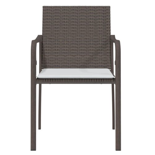 Garden Chairs with Cushions 2pcs Brown 56x59x84cm Poly Rattan - Image 4