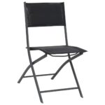 Folding Outdoor Chairs 2pcs Steel Textilene