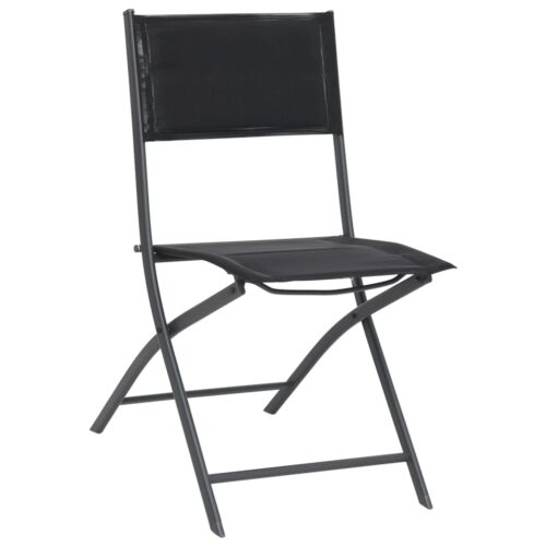 Folding Outdoor Chairs 2pcs Steel Textilene