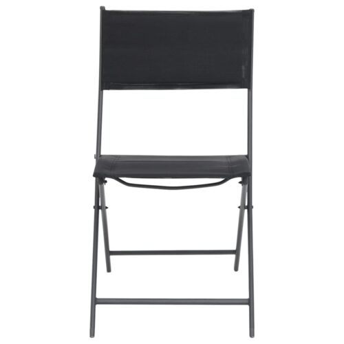 Folding Outdoor Chairs 2pcs Steel Textilene - Image 3