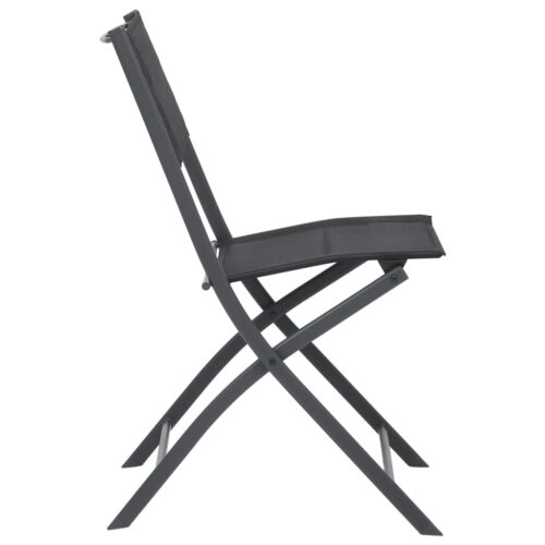 Folding Outdoor Chairs 2pcs Steel Textilene - Image 4