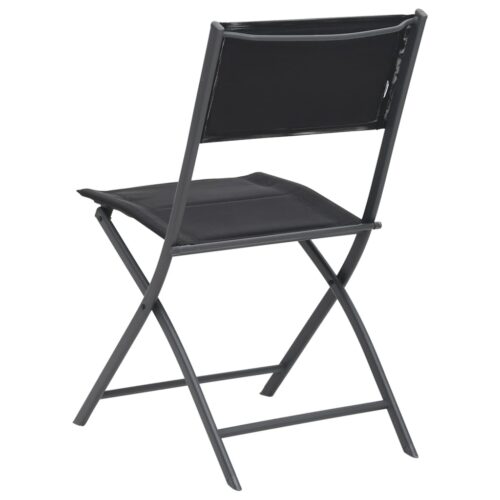 Folding Outdoor Chairs 2pcs Steel Textilene - Image 5