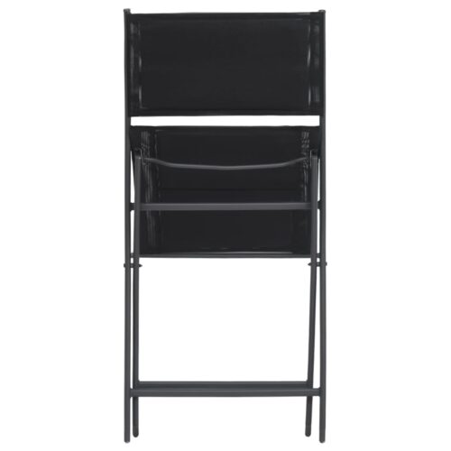 Folding Outdoor Chairs 2pcs Steel Textilene - Image 6