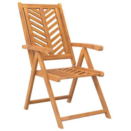 Reclining Garden Chairs 2pcs Solid Wood Acacia - Image 3