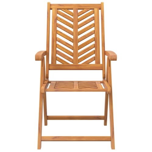 Reclining Garden Chairs 2pcs Solid Wood Acacia - Image 4