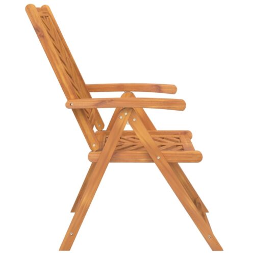 Reclining Garden Chairs 2pcs Solid Wood Acacia - Image 5