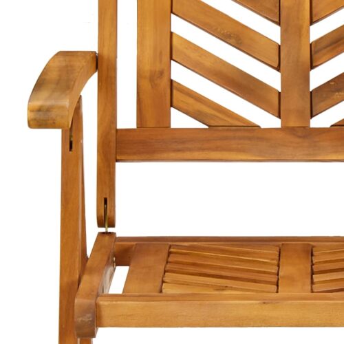 Reclining Garden Chairs 2pcs Solid Wood Acacia - Image 9