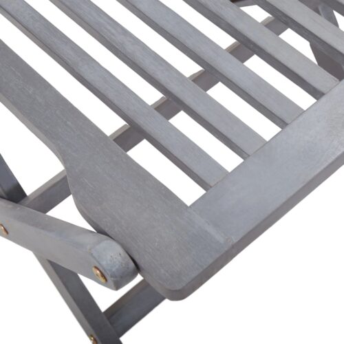 Folding Outdoor Chairs 4pcs Solid Acacia Wood - Image 7