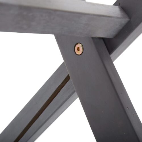 Folding Outdoor Chairs 4pcs Solid Acacia Wood - Image 9
