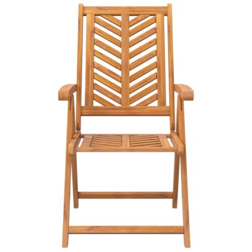 Reclining Garden Chairs 3pcs Solid Wood Acacia - Image 4