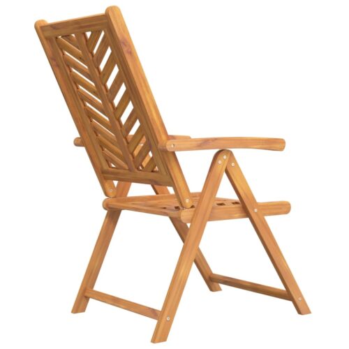 Reclining Garden Chairs 3pcs Solid Wood Acacia - Image 6