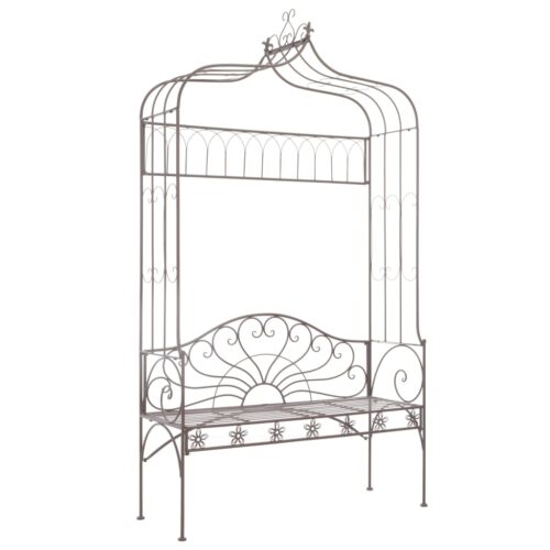Garden Bench 122cm Iron Antique Brown - Image 2