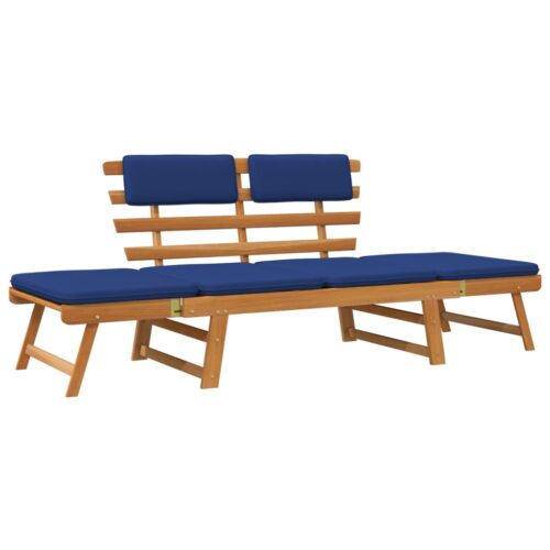 Garden Bench with Cushions 2-in-1 190cm Solid Acacia Wood
