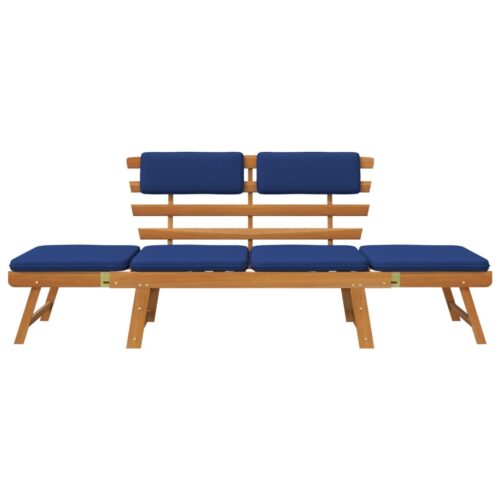 Garden Bench with Cushions 2-in-1 190cm Solid Acacia Wood - Image 3