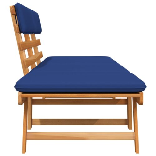 Garden Bench with Cushions 2-in-1 190cm Solid Acacia Wood - Image 7