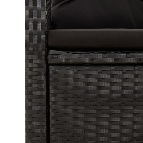 3pcs Garden Dining Set Outdoor Patio Bistro Sofa Chairs Table Wicker Furniture - Image 7