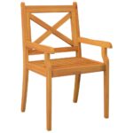Outdoor Dining Chairs 6pcs Solid Wood Acacia