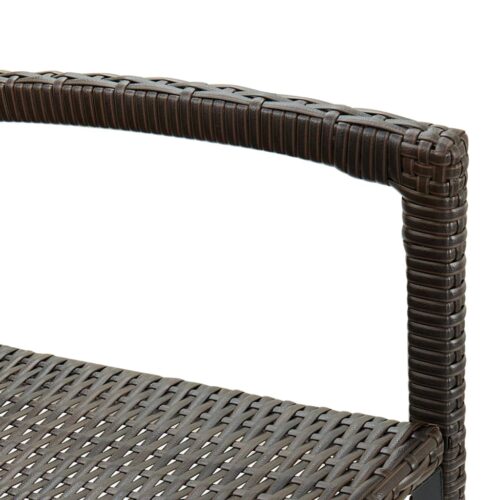 Bar Stools 4pcs Brown Poly Rattan - Image 6
