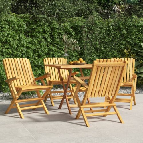 Folding Garden Chairs 4pcs 61x67x90cm Solid Wood Teak - Image 2