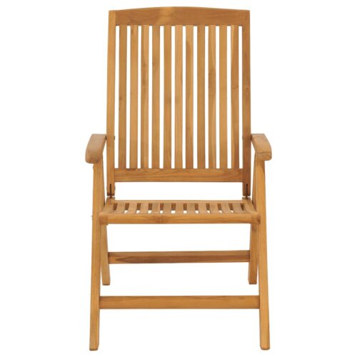 Reclining Garden Chairs with Cushions 2pcs Solid Wood Teak - Image 5