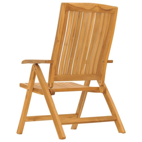 Reclining Garden Chairs with Cushions 2pcs Solid Wood Teak - Image 7