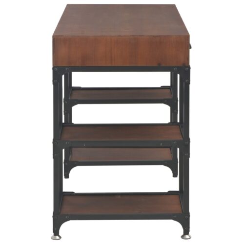 Desk with 3 Drawers 110x50x78cm Solid Fir Wood - Image 5