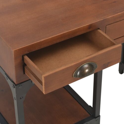 Desk with 3 Drawers 110x50x78cm Solid Fir Wood - Image 7