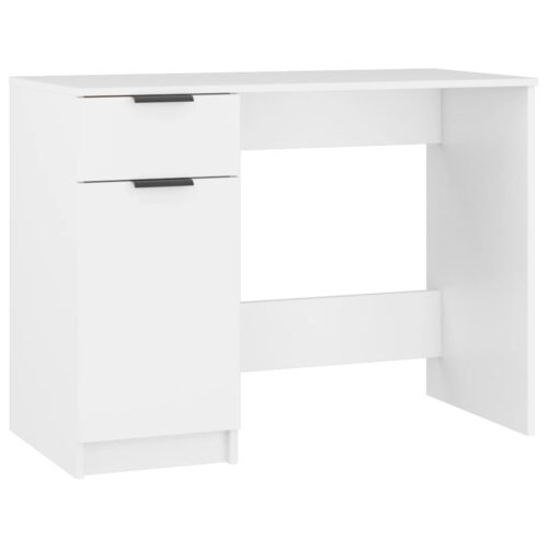 Desk White 100x50x75cm Engineered Wood
