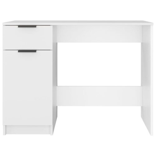Desk White 100x50x75cm Engineered Wood - Image 7