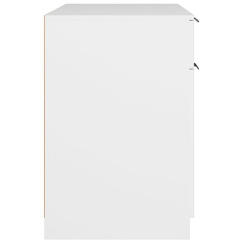 Desk White 100x50x75cm Engineered Wood - Image 8